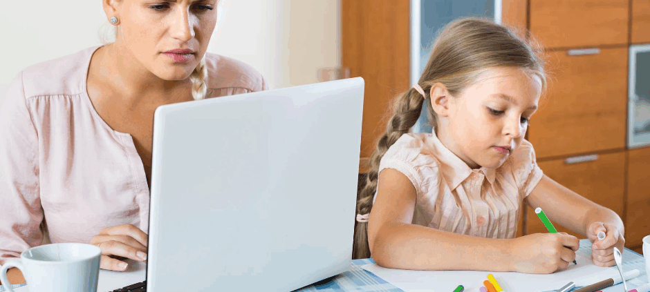 working from home with kids